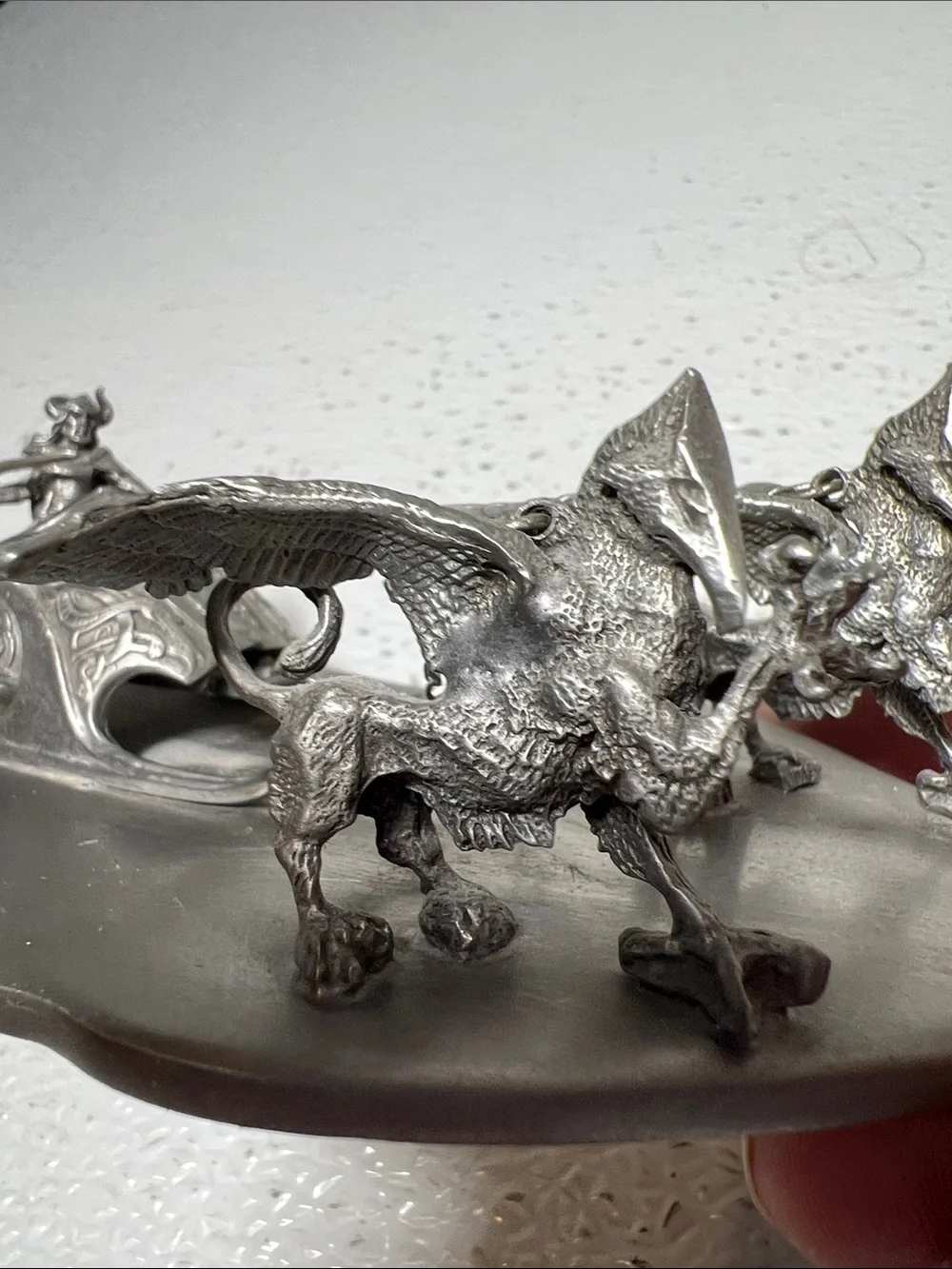 Vintage Partma Pewter 1987 Viking Sleigh Figurine - PP821 Rare
